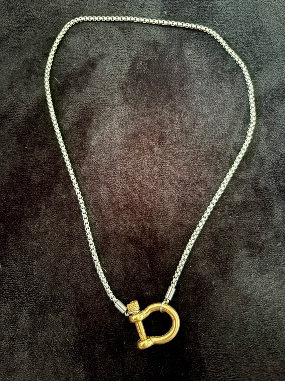 18K Gold Plated Stainless Steel Rope Necklace Chain Length 40 cm- NEW NEVER WORN